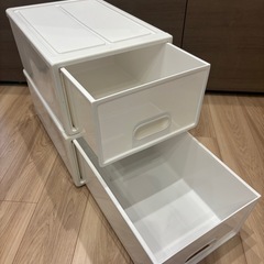 【衣装ケース】【白】2ケースセット売りの画像