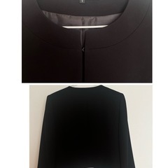 【美品/7号】東京ソワール ノーカラージャケット 冠婚葬祭の画像