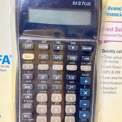 未使用　Texas Instruments BAII Plus 金融電卓の画像