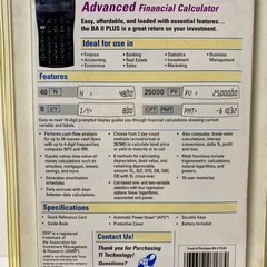未使用　Texas Instruments BAII Plus 金融電卓の画像