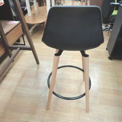 ニトリ カウンターチェア ヘンリー HLN 高さ86cm 天然木 ブラック ハイチェア 札幌 西岡店の画像