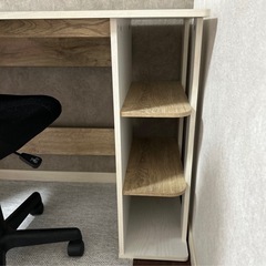 【美品】学習机 勉強机 パソコンデスク 木製 の画像