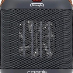 デロンギ　ファンヒーターカプスーラ HFX30C11-AG セラミックヒーター 足もと・手さき イ タリアンデザイン コンパクト 薄型ハイパワー 送風機能 取り外し可能フィルターブラックの画像