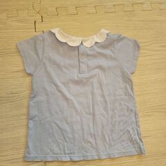 ジャカディ Jacadi 襟付き半袖シャツ 100cm 水色 フォーマルにもの画像