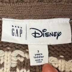 【美品】Disney★ニットパーカー★ニットセーター★ミッキー★ブラウンの画像
