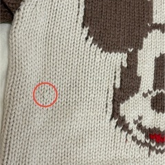 【美品】Disney★ニットパーカー★ニットセーター★ミッキー★ブラウンの画像