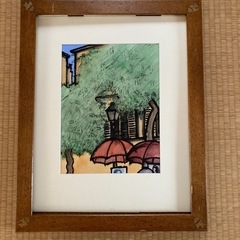 nicolas poulet傘のある屋外風景画　4作品セット の画像