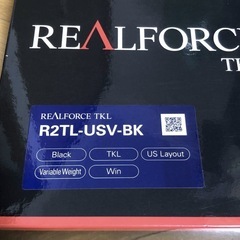 キーボード リアルフォース realforce R2TL-USV-BK 有線　TKL US 英語配列 Variable Wight 東プレ スイッチ音：標準の画像