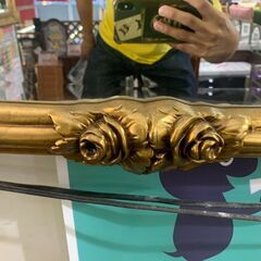 ②イタリア製｜ゴールド仕上げ｜ウォールミラーの画像