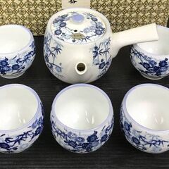 瑞峰作　高級有田焼　茶器揃い　湯呑み/急須　松竹梅　茶器セットの画像