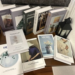 オブジェ、インテリアセット(Book、造花、花瓶等)の画像