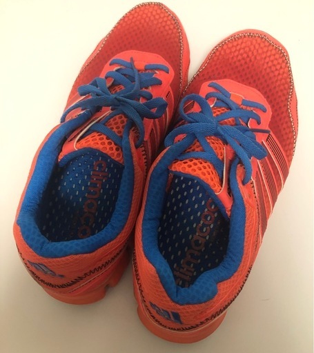 【中古品】アディダス adidas climacool クライマクール スニーカー 25cm メンズ レディース オレンジ×ブルー ランニングシューズ