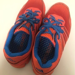 【中古品】アディダス adidas climacool クライマクール スニーカー 25cm メンズ レディース オレンジ×ブルー ランニングシューズの画像