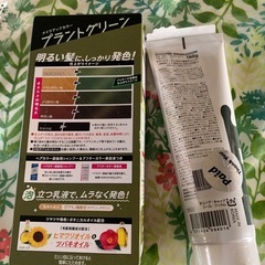 ヘアカラーとカラーヘアークリーム　グリーン系の画像