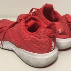 【中古品】adidas アディダス ラピダラン 赤メッシュ 23cm レディース スニーカー ランニングシューズの画像