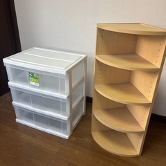 メタルラック、収納ケース、コーナー棚の画像