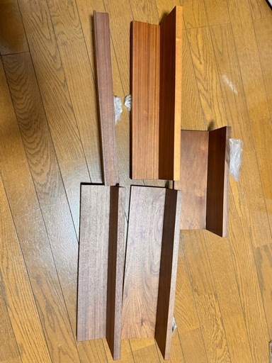【早い者勝ち】無印　5つセット　壁に付けられる家具棚　金具有　ウォールナット