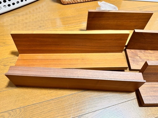【早い者勝ち】無印　5つセット　壁に付けられる家具棚　金具有　ウォールナット