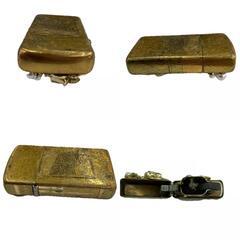 170590 現状品 ZIPPO ジッポ 真鍮 スリム AMERICA フラッグ 旗 1995年製　※デコレーションあり ゴールド　ビジュー付き [1000027777731]の画像