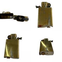 170590 現状品 ZIPPO ジッポ 真鍮 スリム AMERICA フラッグ 旗 1995年製　※デコレーションあり ゴールド　ビジュー付き [1000027777731]の画像