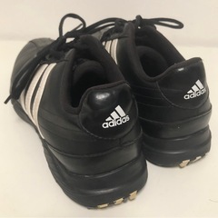 【中古品】adidas アディダス ゴルフライトグラインド 24.5cm ブラック レディース メンズ ゴルフシューズの画像
