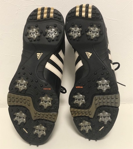 【中古品】adidas アディダス ゴルフライトグラインド 24.5cm ブラック レディース メンズ ゴルフシューズ
