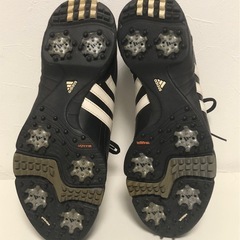 【中古品】adidas アディダス ゴルフライトグラインド 24.5cm ブラック レディース メンズ ゴルフシューズの画像