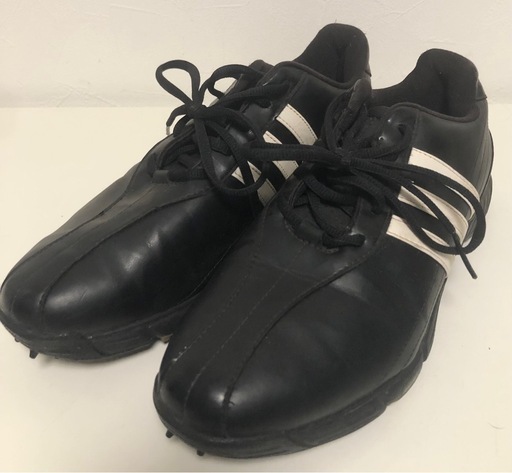 【中古品】adidas アディダス ゴルフライトグラインド 24.5cm ブラック レディース メンズ ゴルフシューズ