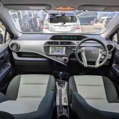★乗って帰れます！H25年！アクア「S」低走行3.7万㌔！禁煙車！プッシュスタート！純正SDナビ！Bluetooth！ ドラレコ前後！ETC！Bカメラ！の画像