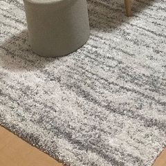 LOWYA 北欧ラグ グレー×ホワイトの画像