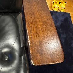 TOYO FURNITURE トーヨーファニチャー トーヨー 東洋 ファニチャー ソファ チェア 椅子 回転式 木製 革 黒 の画像