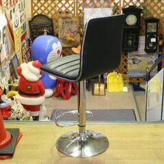 ② カウンターチェア ニトリ シャイン 座面高61～83cm ハイチェア 背もたれ付き ブラック いす 椅子 イス 札幌市 清田区 平岡の画像
