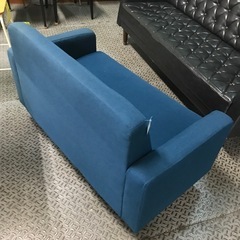 ジャングルジャングル貝塚店　2人掛けソファ　2人用　ブルー　シンプルデザイン　貝塚市　二色浜　リサイクルショップの画像