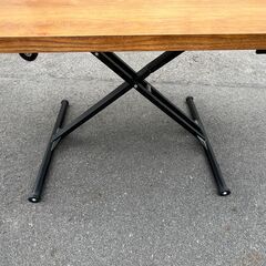 【リサイクルショップどりーむ天保山店】No.4211 折りたたみテーブル 天板木目調の画像