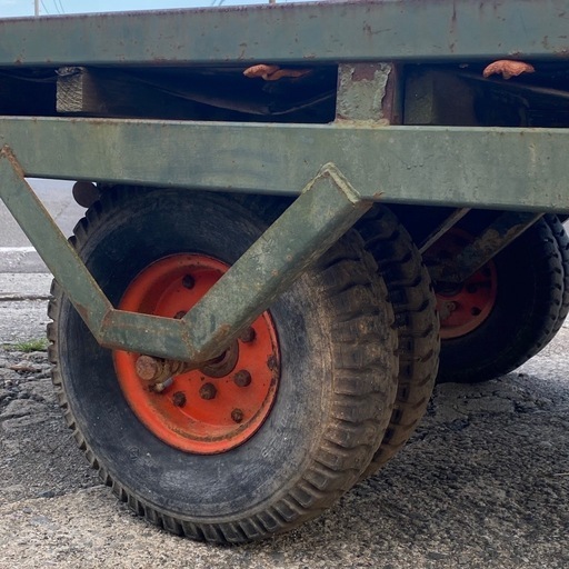 M0915701K【引取り限定】トレーラー 牽引式 くみあい号 運搬機 運搬車