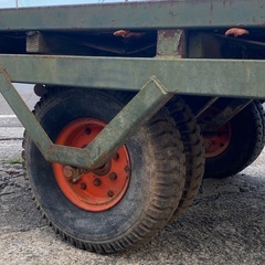 M0915701K【引取り限定】トレーラー 牽引式 くみあい号 運搬機 運搬車 搬送機 宮城県 中古品 現状品の画像
