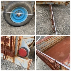 M0915702K【引取り限定】トレーラー 牽引式 くみあい号 運搬機 運搬車 搬送機 運搬 荷台 農機具 店頭販売 農機具市場 宮城県 中古品 現状品の画像