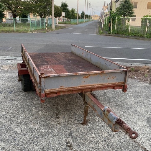 M0915703K【引取り限定】トレーラー 牽引式 運搬機 運搬車 搬送機 運搬 荷台 農機具 コンバインカー トラクター 牽引 宮城県 中古品 現状品