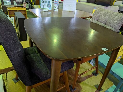 ジャングル×2大型良品館 2人用ダイニングセット ブラウン シック オシャレ