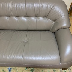 3人掛け　レザーソファーの画像