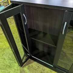 ジャングル×2大型良品館 扉付き本棚 ブラウンの画像
