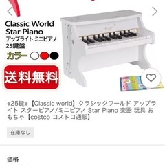 25鍵　子供ピアノ　クラシックワールド　アップライト スターピアノ/ミニピアノの画像