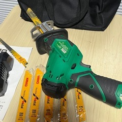 KIMO　充電電動ノコギリ　レシプロソー　QM-23201/20010748　替え刃付き　付属品ありの画像