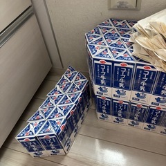 イス　
牛乳パック50個　の画像