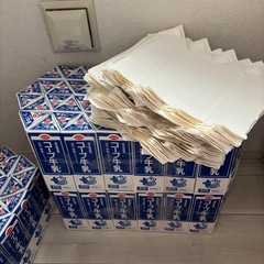 イス　
牛乳パック50個　の画像