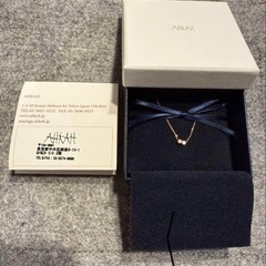 AHKAH ゴールド ネックレス パール付きの画像