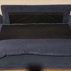 ニトリ　コンパクトソファ　ネイビーの画像