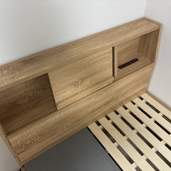 シングルベット　収納付きの画像