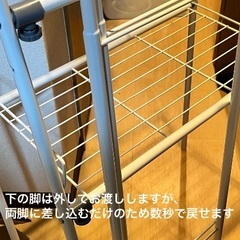 洗濯機棚　ランドリーラック白の画像