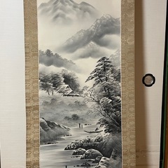 未使用　小山一正　水墨画掛け軸の画像